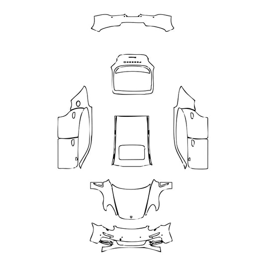 Pre-Cut PPF Porsche Panamera Sedan Panamera 2015 - PPF-Kits
