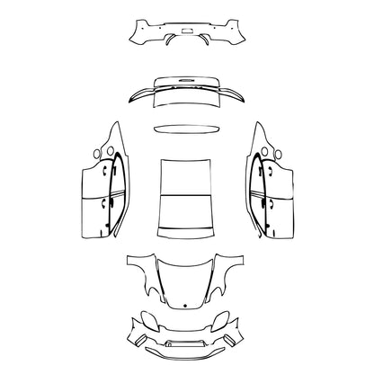 Pre-Cut PPF Porsche Panamera Sedan Panamera 4 E-Hybrid 2025 - PPF-Kits