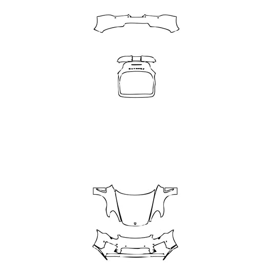 Pre-Cut PPF Porsche Panamera Sedan Panamera Turbo Executive 2014 - PPF-Kits