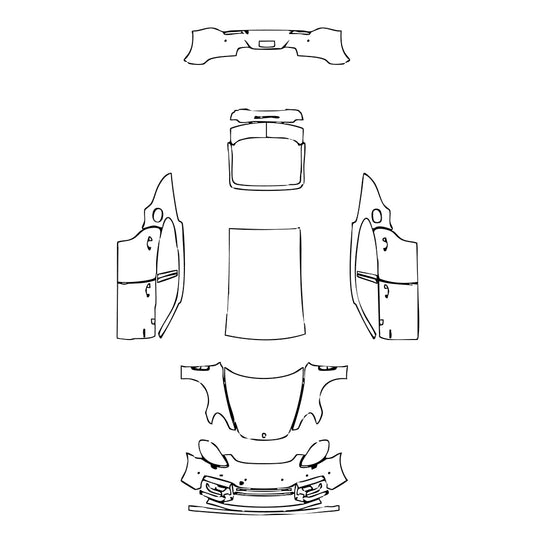 Pre-Cut PPF Porsche Panamera Sedan Panamera Turbo S E-Hybrid 2018 - PPF-Kits