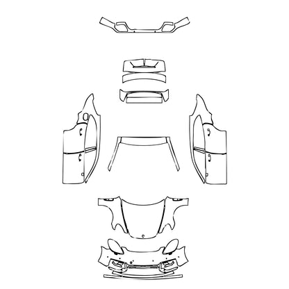 Pre-Cut PPF Porsche Panamera Sport Turismo Panamera GTS Sport Turismo 2022 - PPF-Kits