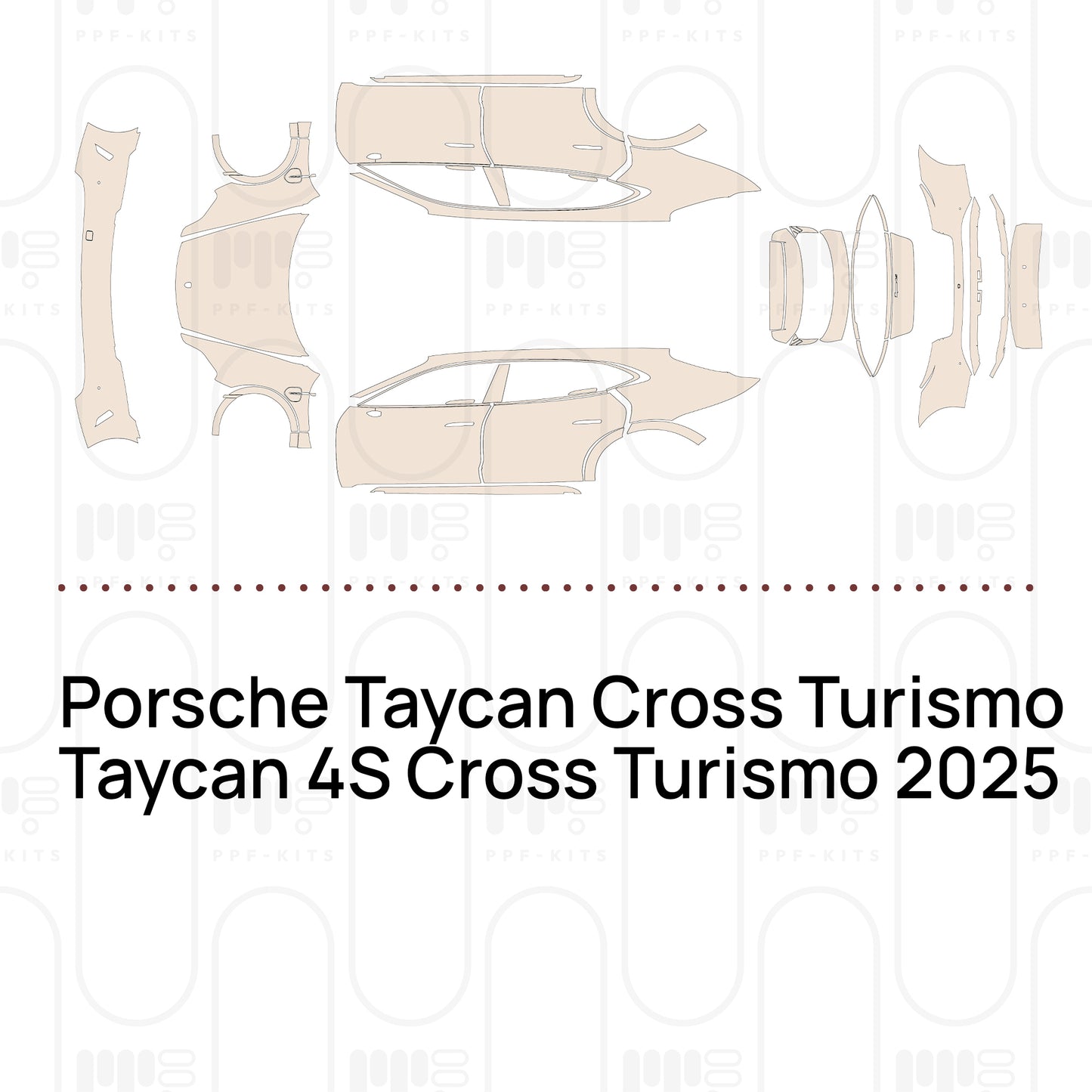 Pre-Cut PPF Porsche Taycan Cross Turismo Taycan 4S Cross Turismo 2025