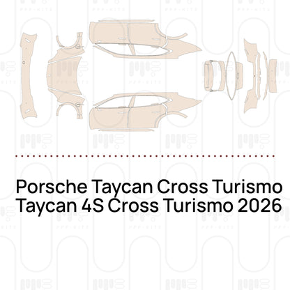 Pre-Cut PPF Porsche Taycan Cross Turismo Taycan 4S Cross Turismo 2026