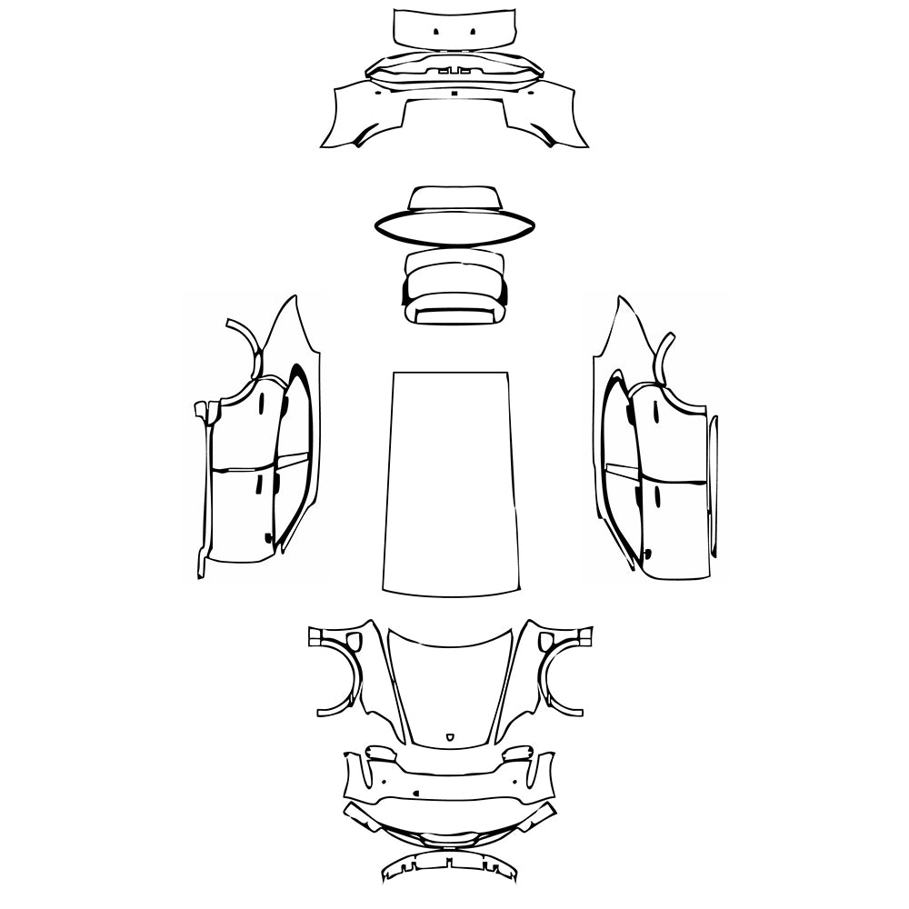 Pre-Cut PPF Porsche Taycan Cross Turismo Taycan 4 Cross Turismo 2021 - PPF-Kits