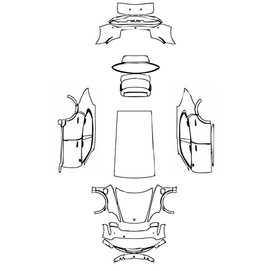 Pre-Cut PPF Porsche Taycan Cross Turismo Taycan 4 Cross Turismo 2021 - PPF-Kits