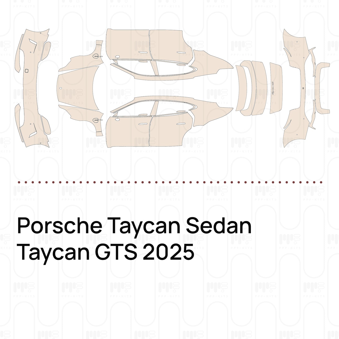 Pre-Cut PPF Porsche Taycan Sedan Taycan GTS 2025
