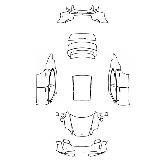 Pre-Cut PPF Porsche Taycan Sedan Taycan Turbo 2019 - PPF-Kits