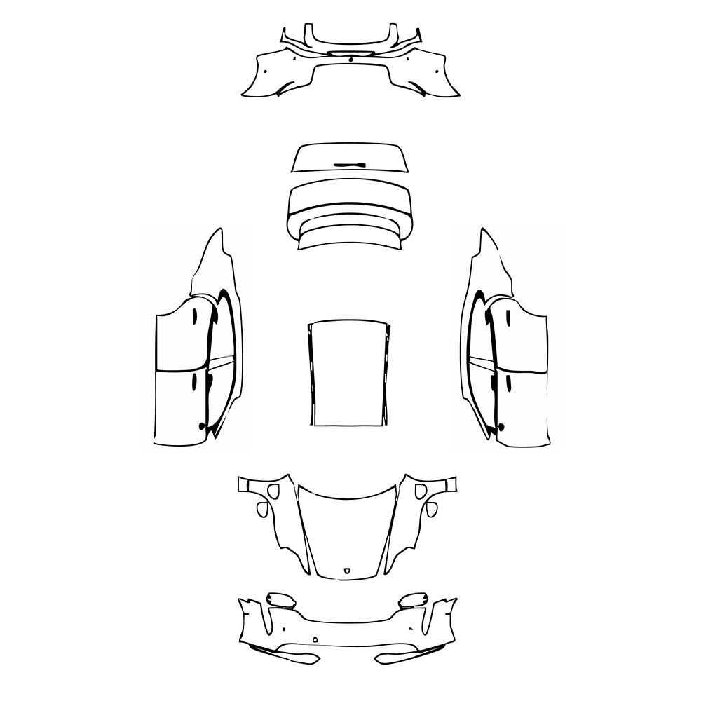 Pre-Cut PPF Porsche Taycan Sedan Taycan Turbo 2021 - PPF-Kits