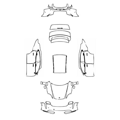 Pre-Cut PPF Porsche Taycan Sedan Taycan Turbo 2021 - PPF-Kits