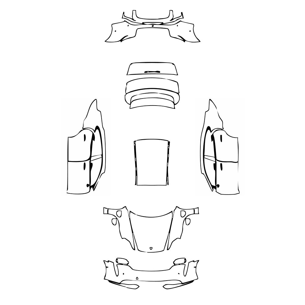Pre-Cut PPF Porsche Taycan Sedan Taycan Turbo S 2019 - PPF-Kits