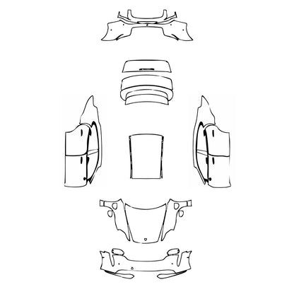 Pre-Cut PPF Porsche Taycan Sedan Taycan Turbo S 2019 - PPF-Kits