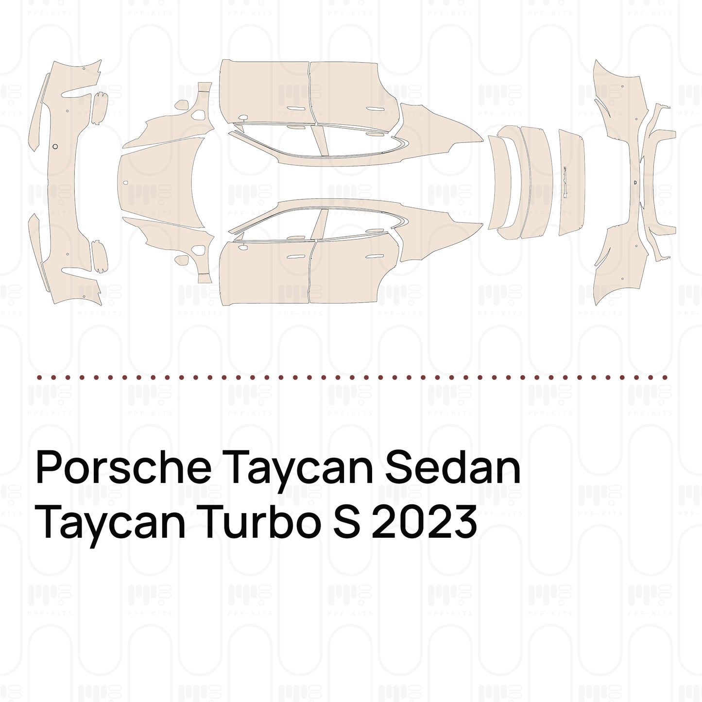 Pre-Cut PPF Porsche Taycan Sedan Taycan Turbo S 2023