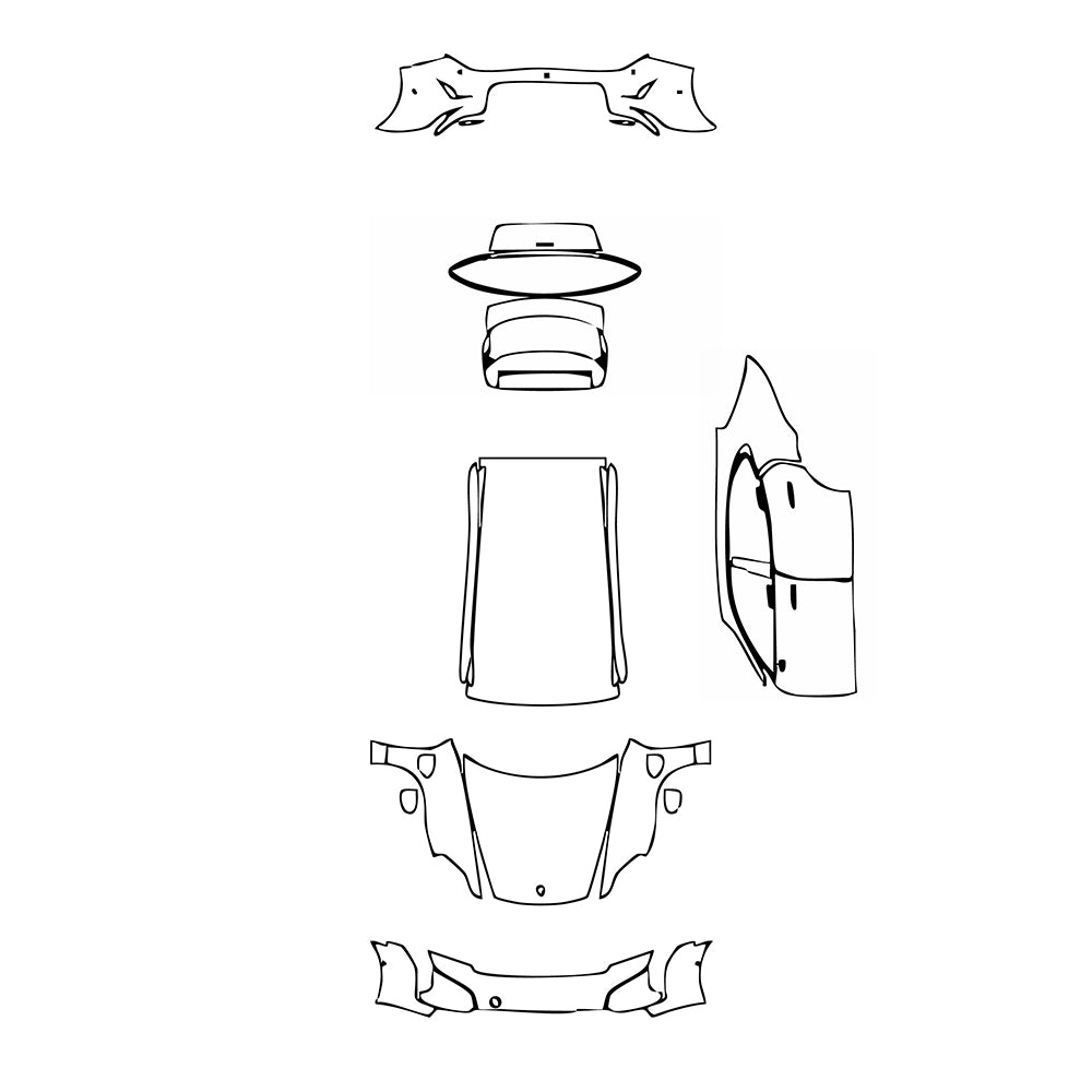 Pre-Cut PPF Porsche Taycan Sport Turismo Taycan Turbo S Sport Turismo 2024 - PPF-Kits