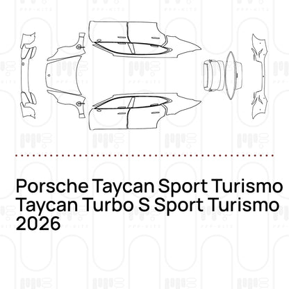 Pre-Cut PPF Porsche Taycan Sport Turismo Taycan Turbo S Sport Turismo 2026