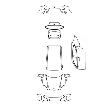 Pre-Cut PPF Porsche Taycan Sport Turismo Taycan Turbo Sport Turismo 2025 - PPF-Kits