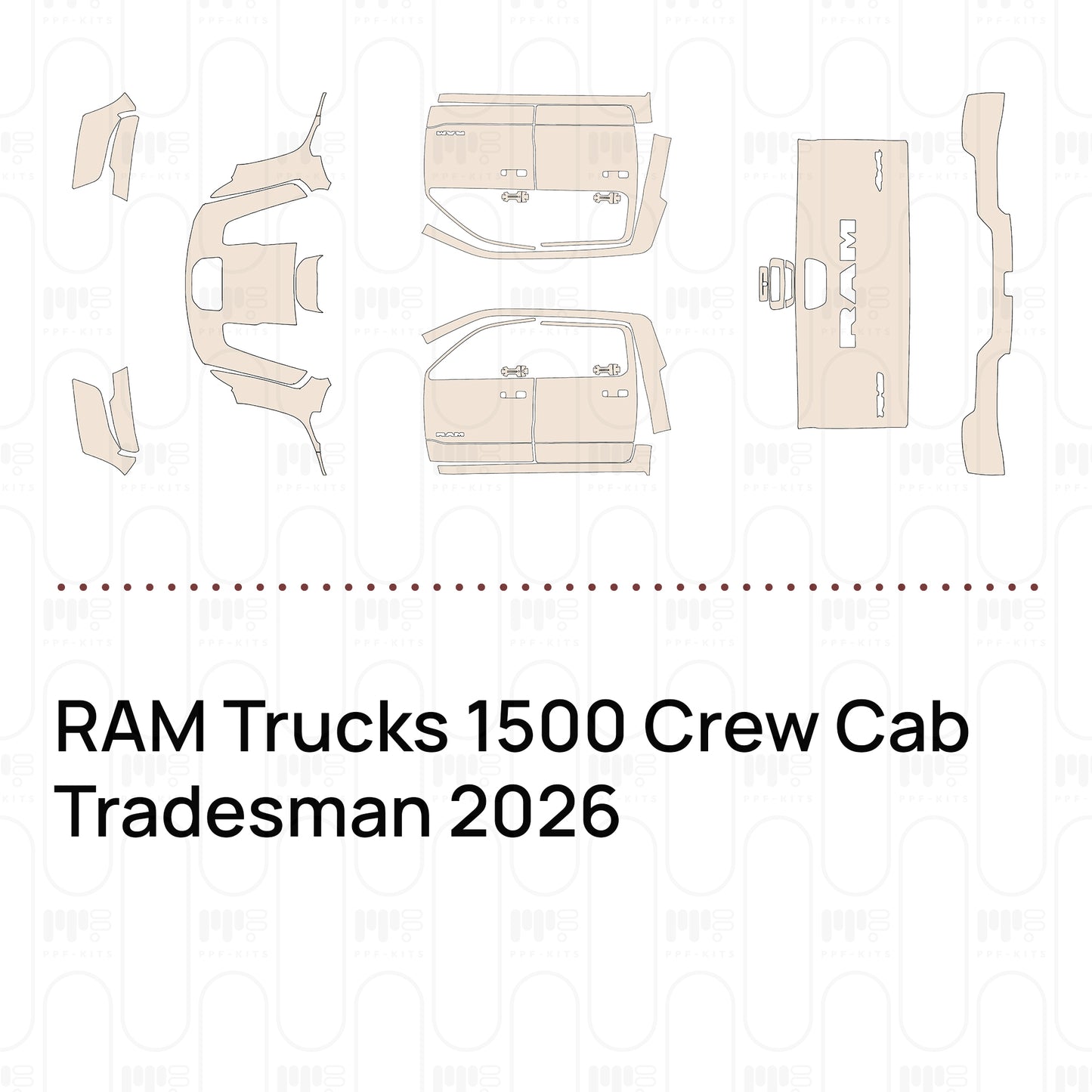 Pre-Cut PPF RAM Trucks 1500 Crew Cab Tradesman 2026