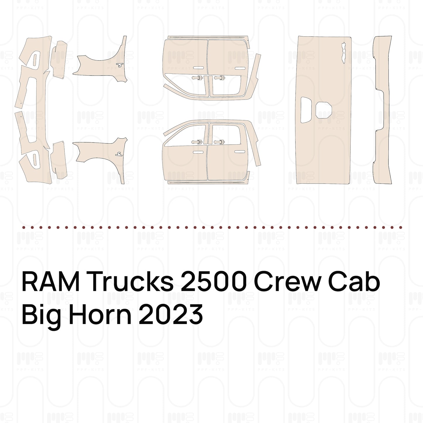Pre-Cut PPF RAM Trucks 2500 Crew Cab Big Horn 2023