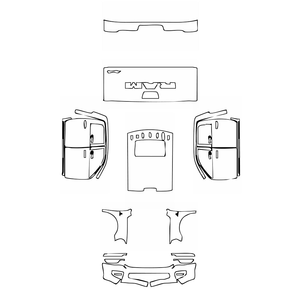 Pre-Cut PPF RAM Trucks 2500 Crew Cab Big Horn 2025 - PPF-Kits