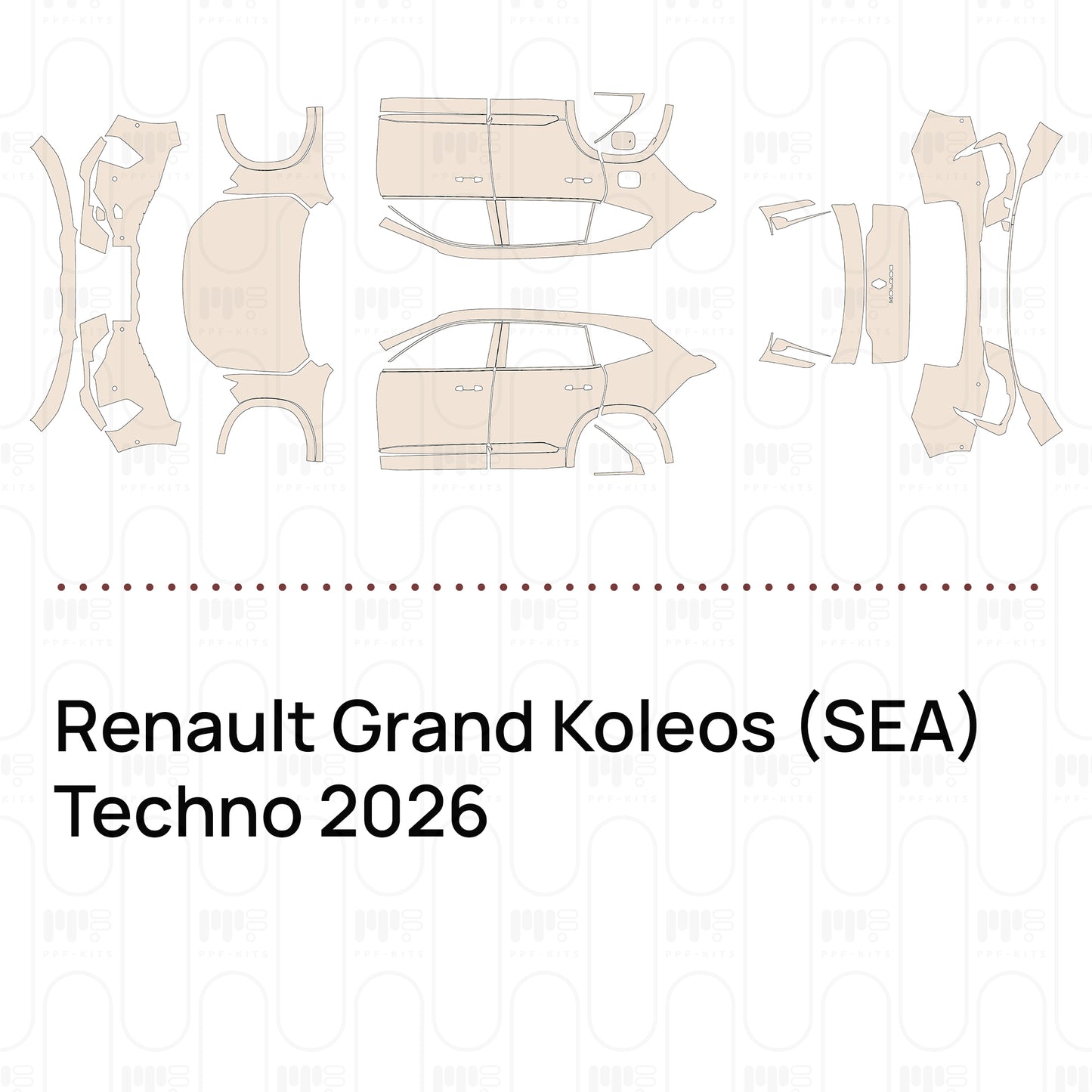 Pre-Cut PPF Renault Grand Koleos (SEA) Techno 2026