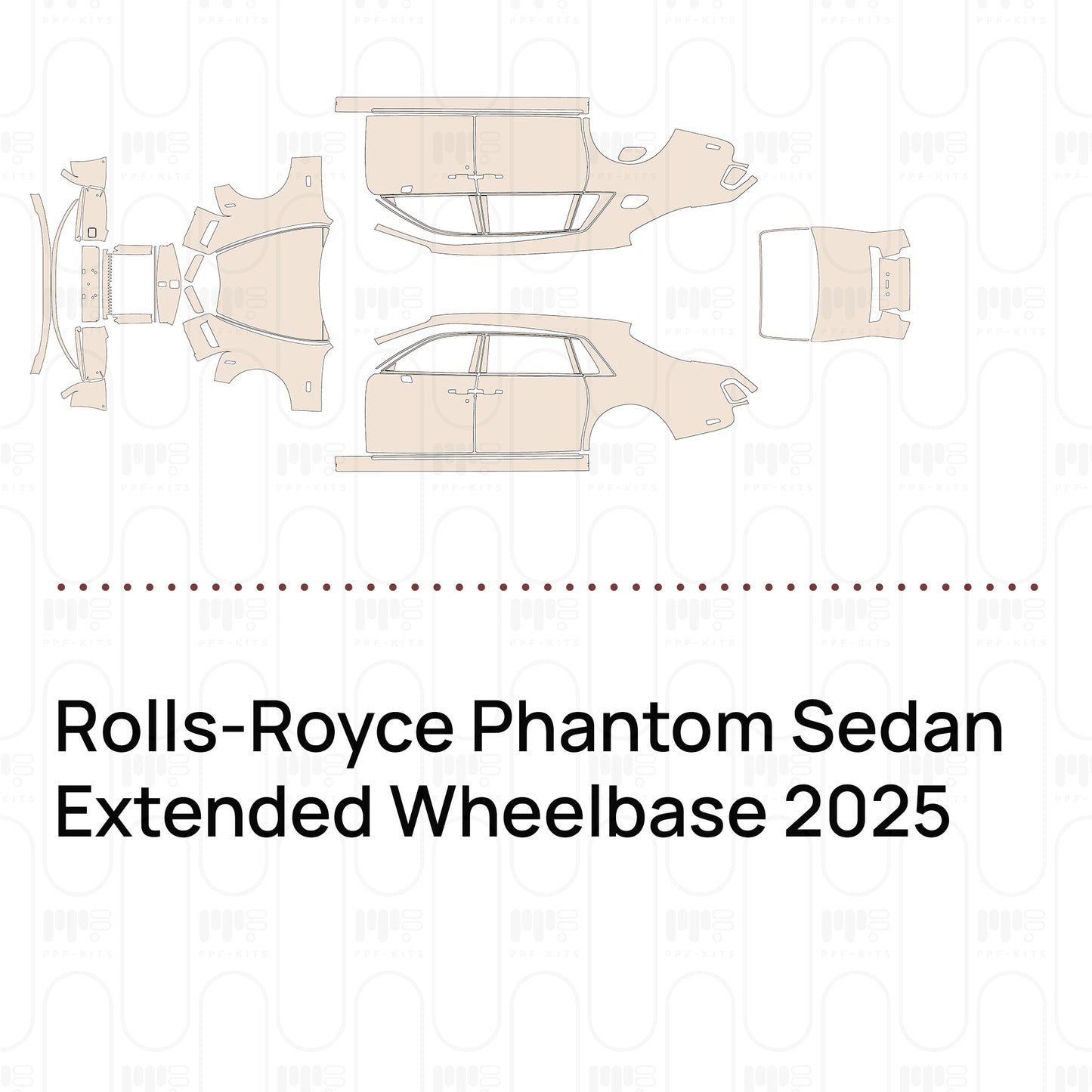 Pre-Cut PPF Rolls-Royce Phantom Sedan Extended Wheelbase 2025