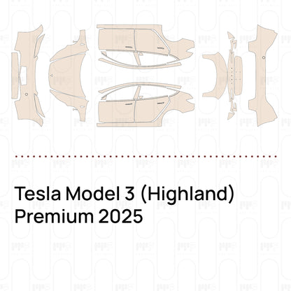 Pre-Cut PPF Tesla Model 3 (Highland) Premium 2025