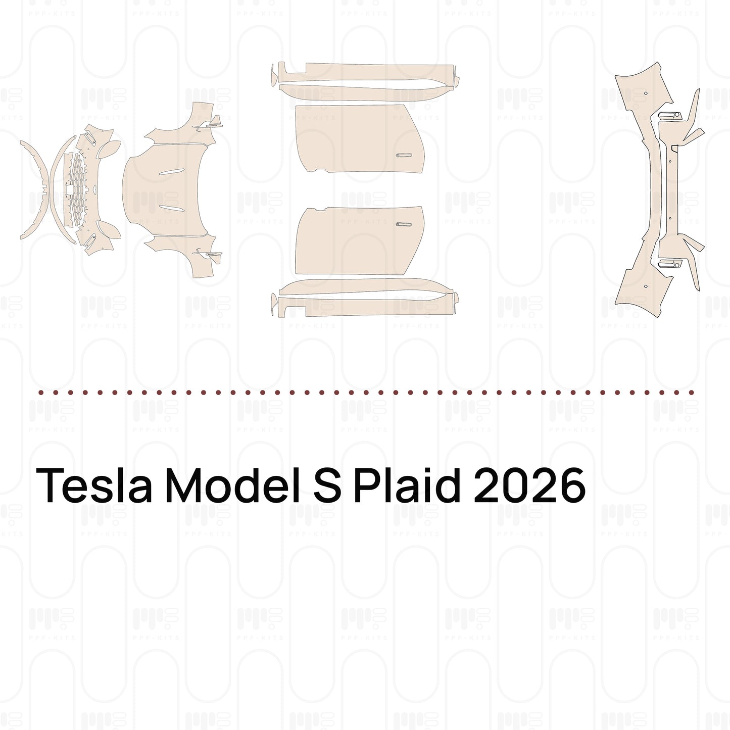 Pre-Cut PPF Tesla Model S Plaid 2026