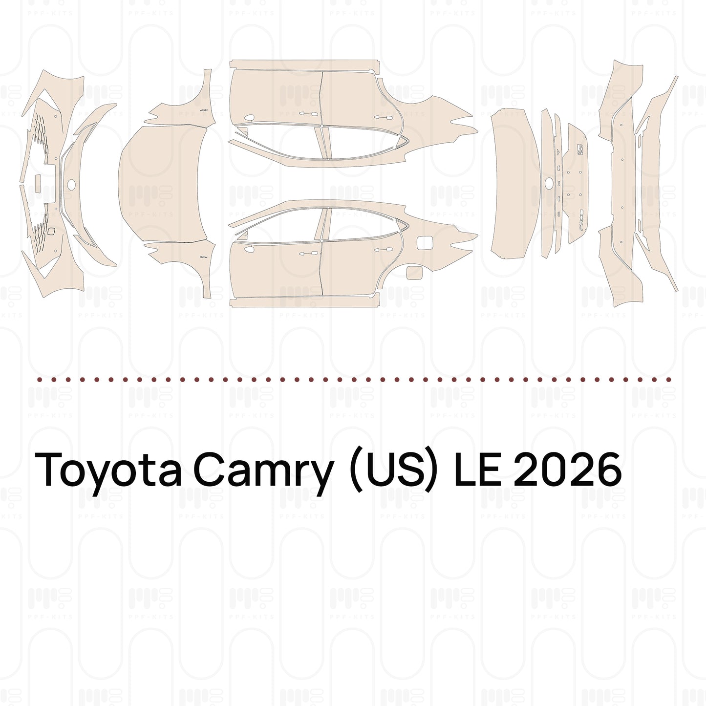 Pre-Cut PPF Toyota Camry (US) LE 2026