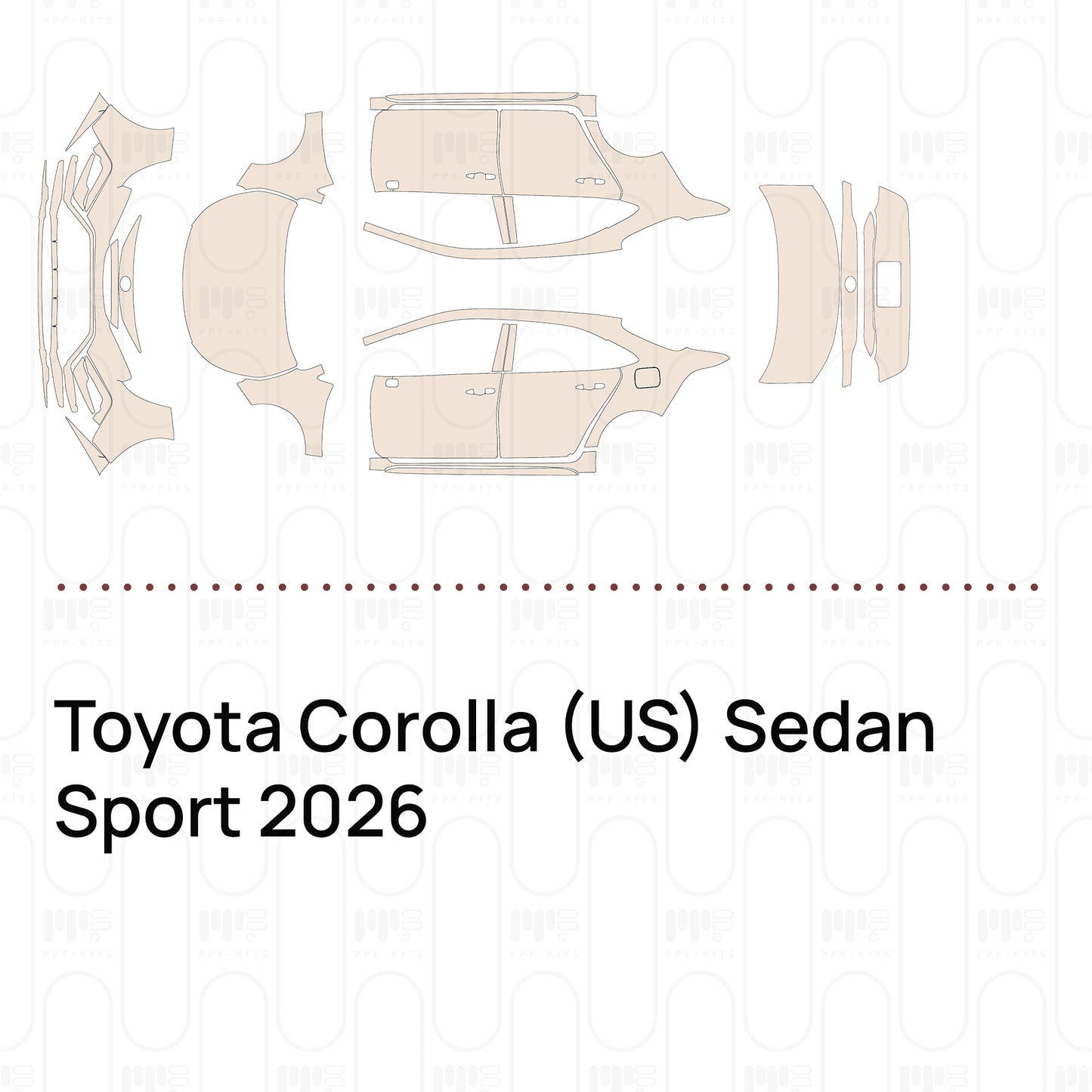 Pre-Cut PPF Toyota Corolla (US) Sedan Sport 2026