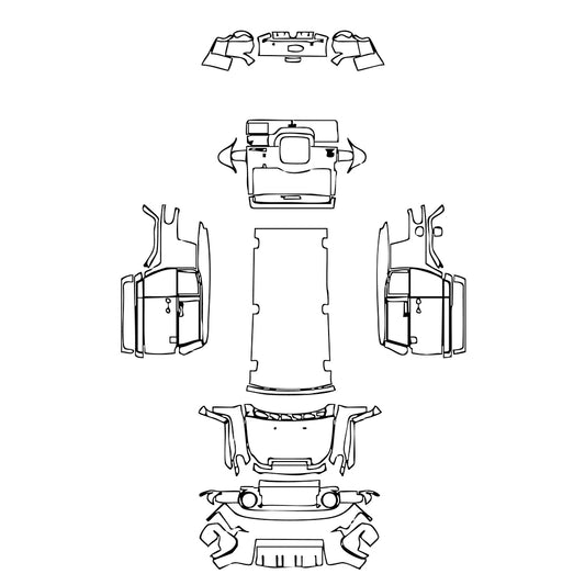 Pre-Cut PPF Toyota FJ Cruiser 2010 - PPF-Kits