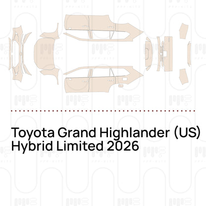 Pre-Cut PPF Toyota Grand Highlander (US) Hybrid Limited 2026