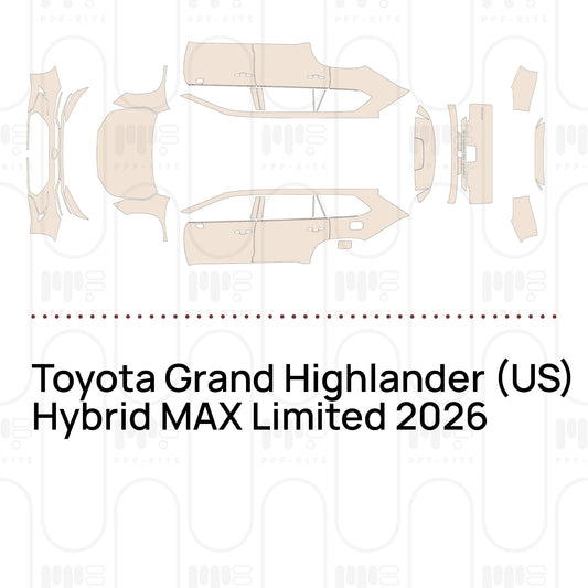 Toyota Grand Highlander (US) Hybrid MAX Limited 2026 – Pre-Cut PPF