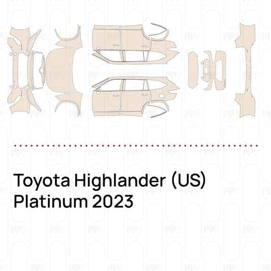 Pre-Cut PPF Toyota Highlander (US) Platinum 2023