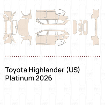 Pre-Cut PPF Toyota Highlander (US) Platinum 2026