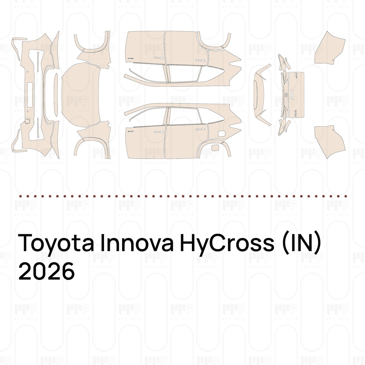 Pre-Cut PPF Toyota Innova HyCross (IN) 2026
