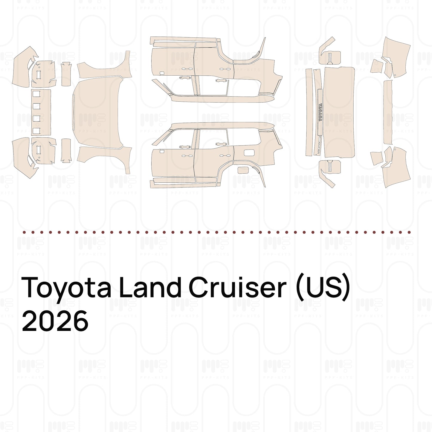 Pre-Cut PPF Toyota Land Cruiser (US) 2026