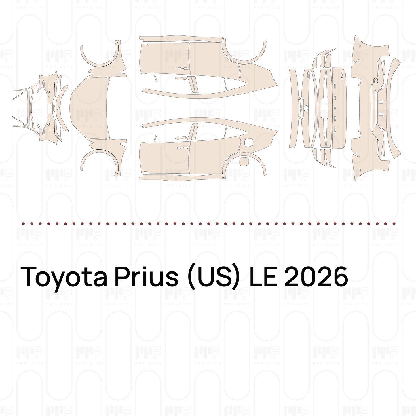 Pre-Cut PPF Toyota Prius (US) LE 2026