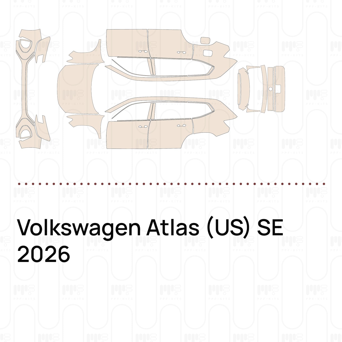 Pre-Cut PPF Volkswagen Atlas (US) SE 2026