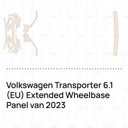 Pre-Cut PPF Volkswagen Transporter 6.1 (EU) Extended Wheelbase Panel van 2023