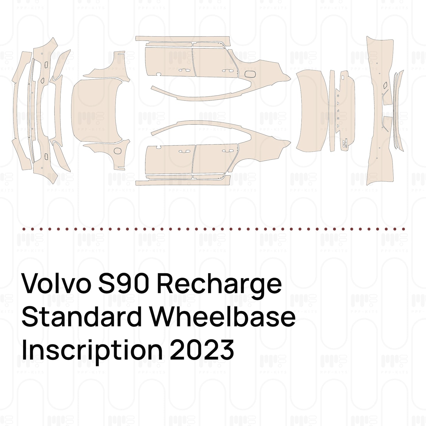 Pre-Cut PPF Volvo S90 Recharge Standard Wheelbase Inscription 2023