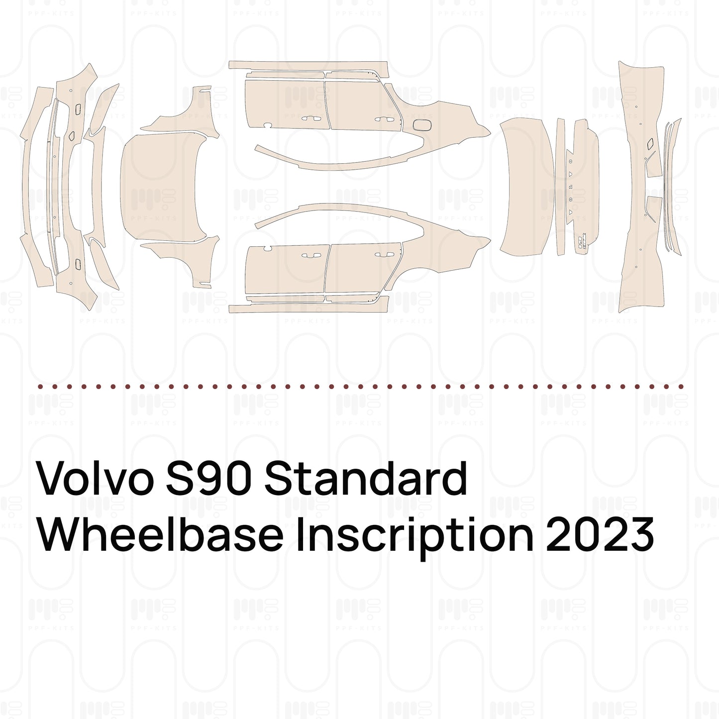 Pre-Cut PPF Volvo S90 Standard Wheelbase Inscription 2023
