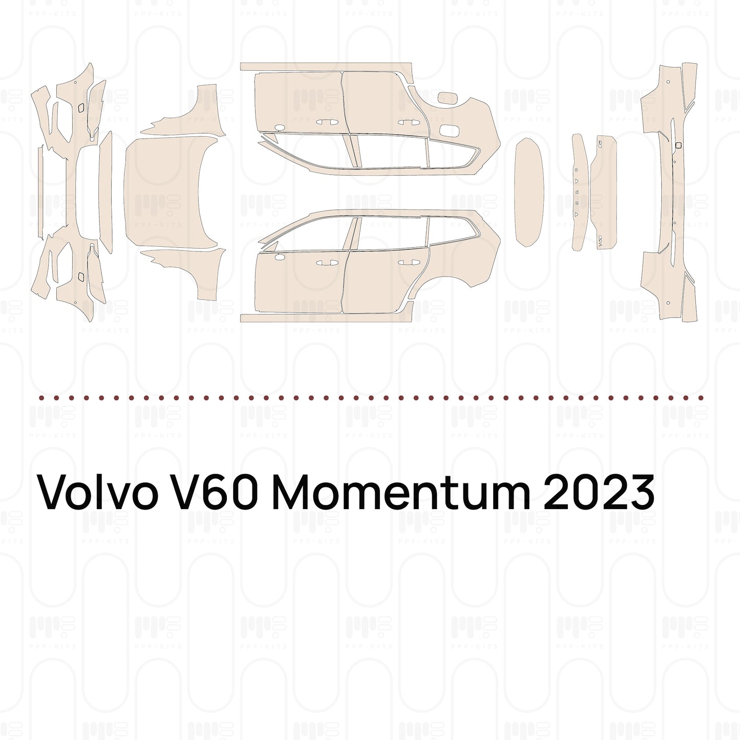 Pre-Cut PPF Volvo V60 Momentum 2023