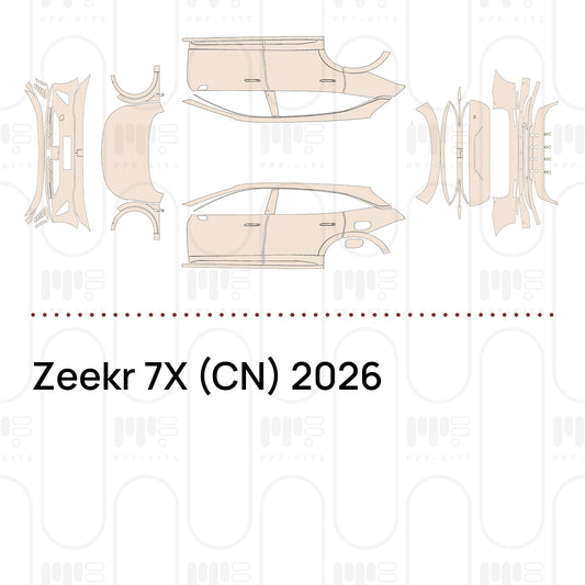 Vorgeschnittene PPF-Lackschutzfolie Zeekr 7X (CN) 2026